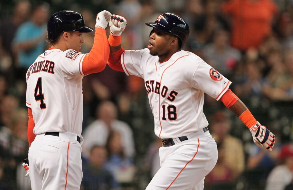 Fans cheering during Astros vs Orioles live match